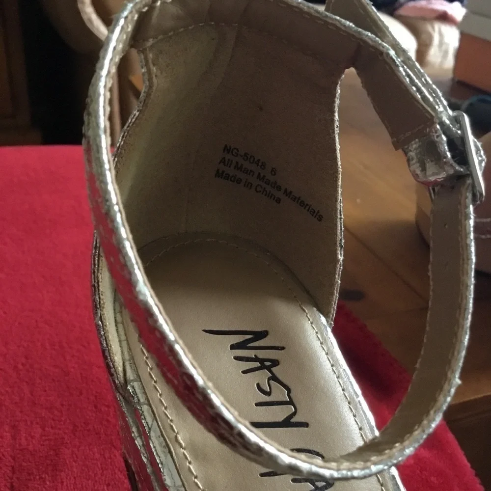 NWOT Nasty Gal wedge sling backs